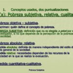 Diferencia entre pobreza objetiva y subjetiva